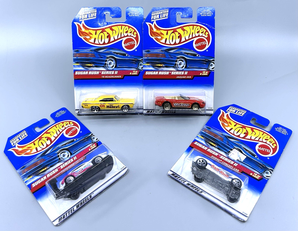 Hot Wheels SUGAR RUSH Series II 1999 Set of 4 Oh Henry Baby Ruth 100 Grand NOC